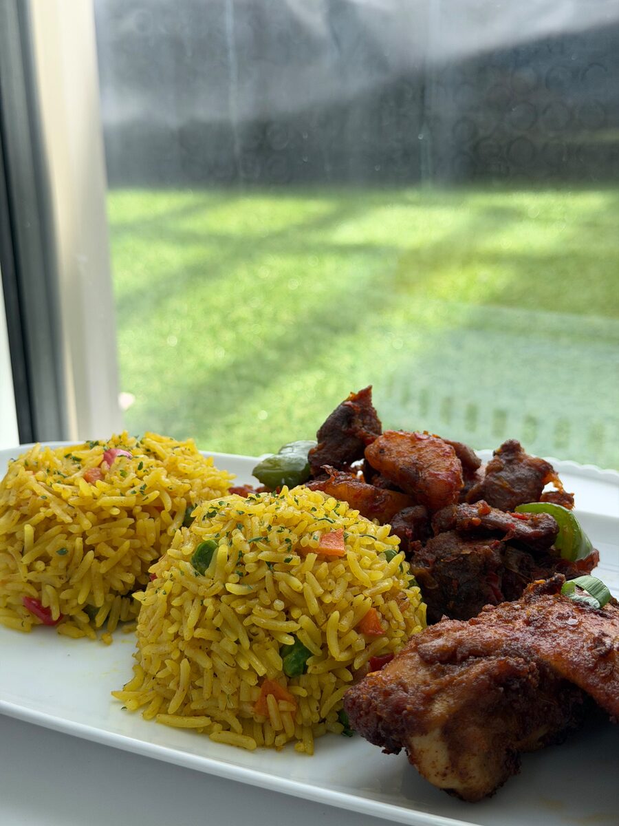 Special fried rice with peppered proteins